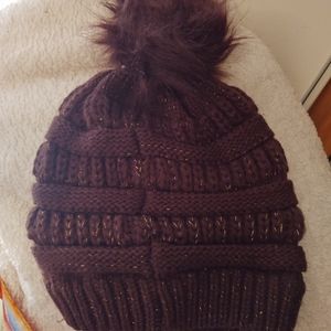 Burgundy Hat and Scarf Combo